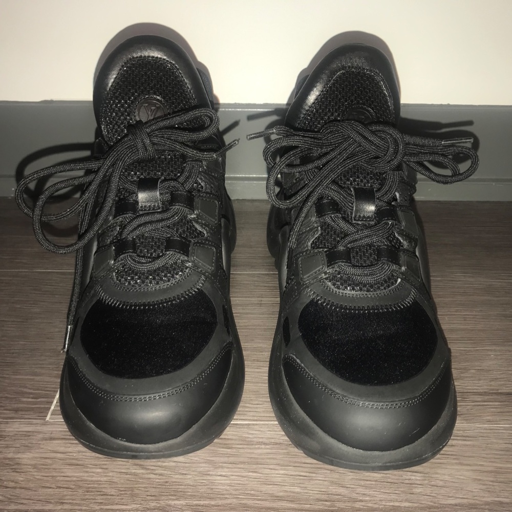 Louis Vuitton Women's BLK Tennis Shoes | LV Archlight Sneaker 2” heel Size 37 - Picture 15 of 16